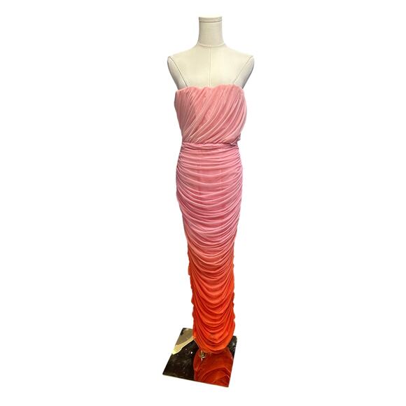 House of CB Sapphire Ombre Gathered Maxi Dress - Picture 6 of 10
